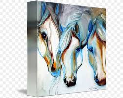 Watercolor Painting Horse Canvas Print