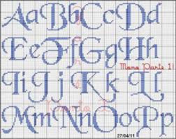 Alphabet For Needlepoint Or Cross Stitch Alphabet Charts