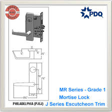 Grade 1 Single Cylinder Classroom Mortise Locks Pdq Mr148 J Escutcheon Trim
