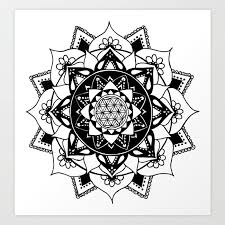 mandala flower art print by maya tulsi