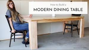 diy modern dining table woodworking plans