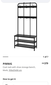 Ikea Pinnig Coat Rack With Shoe