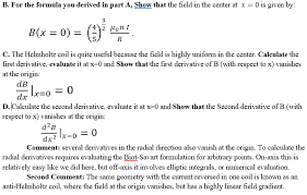 Solved Helmholtz Coils See Picture