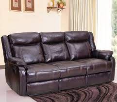 3 seater recliner sofa brown