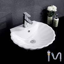 Vessel Sink White Ceramic Basin