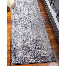 unique loom brighton bushwick rug gray runner 2 7 x 8 2
