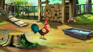 Image result for cartoon of cock and hen eating wheat