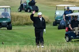 Image result for trump golfing