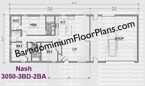 3 Bedroom Shouse Plans Barndominium