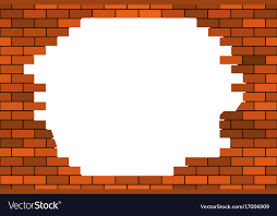 Broken Brick Wall Royalty Free Vector