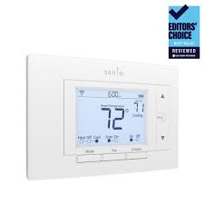 To unlock the emerson thermostat, press the menu key on the thermostat. Emerson Sensi Wi Fi Smart Thermostat For Smart Home St55 The Home Depot
