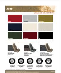 jeep wrangler cj paint charts