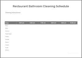 Bathroom Cleaning Schedule Templates Doc Free Premium Office