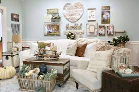 Neutral Living Room With Fall Decor