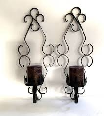 Vintage Wrought Iron Wall Candle Holder