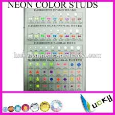 2015 Latest Neon Color Hot Fix Studs Nailhead Half Round Color Chart Buy Neon Color Studs Nailhead Half Round Color Chart Iron On Nailhead Hot