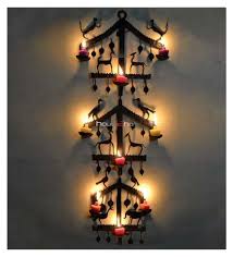 metal wall hanging candle holder house