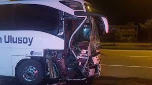 Samsun'da yolcu otobüsü kazası