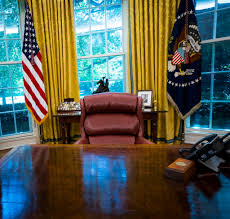 Because of president kennedy's love of the sea and interest in naval history she had the desk returned to a place of honor in his oval office on february 4, 1961. In Trump S Ukraine Phone Call Alarmed Aides Saw Trouble The New York Times