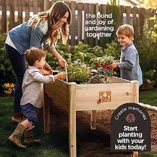 Natural Cedar Raised Planter Box With