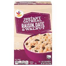 instant oatmeal raisin date walnut