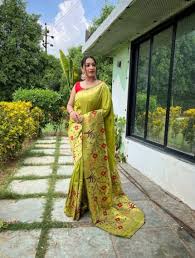 120 trending green colored sarees in