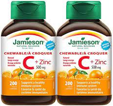 Check spelling or type a new query. Amazon Com 2 Bottles X Jamieson Chewable Vitamin C Zinc 500mg 2mg Natural Tangy Orange 200 Tabs Health Personal Care