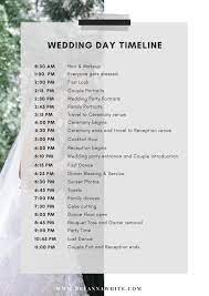 perfect wedding timeline