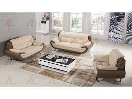 Taupe Genuine Leather Sofa Set