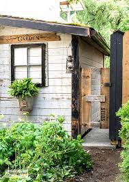 Rustic Wood Garden Shed Gate