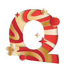 letter q alphabet font chinese new year