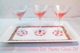 Polka Dot Martini Glass Diy Handmade