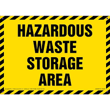 hazardous waste storage area sign