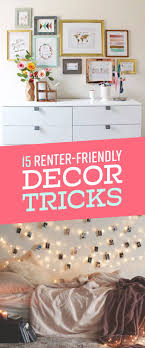 Check out this guide to temporary improvements for renters. 15 Renter Friendly Decor Tricks That Are Totally Gorgeous
