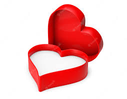 Caixa de dia dos namorados com o coração vazio em um fundo branco | Foto  Premium