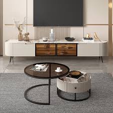 Light Luxury Slate Tabletop Tv Cabinet