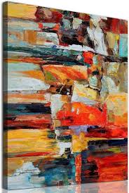 Red And Orange Abstract Canvas Wall Art