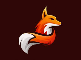 minimal fierce looking fox logo design