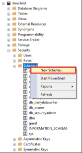 sql server create schema