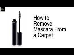 how to remove mascara from a carpet