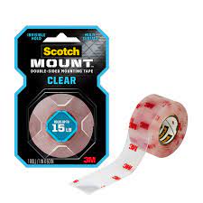 scotch mount clear double sided