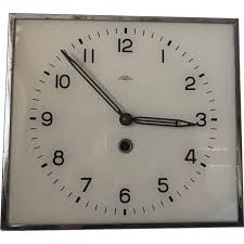 vintage art deco square wall clock