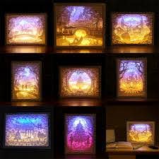 Paper Cutting Light Box 3d Shadow 1 7w Usb Led Night Light Creative Lamp Art For Sale Online Ebay