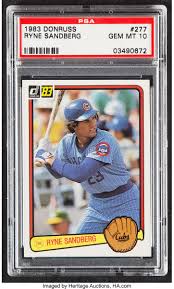 And, like gwynn, sandberg broke out in 1984, which in ryno's case meant taking home the nl mvp award as the chicago cubs nabbed the flag in the old nl east division. 1983 Donruss Ryne Sandberg 277 Psa Gem Mint 10 Baseball Cards Lot 44066 Heritage Auctions