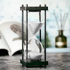 Hourglass Timer 60 Minute Black Wooden