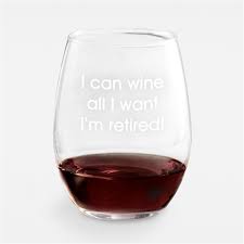 Retirement Personalized Message Wine Glass