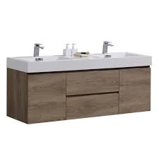 ernut wall mount double sink modern