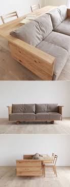 Resurrected pallet wood sofa with casters Home Dzine Home Diy How To Make A Diy Sofa