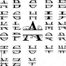 split regal monogram alphabet letters