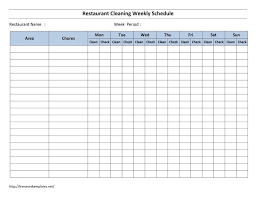 Cleaning Schedule Template Task List Templates